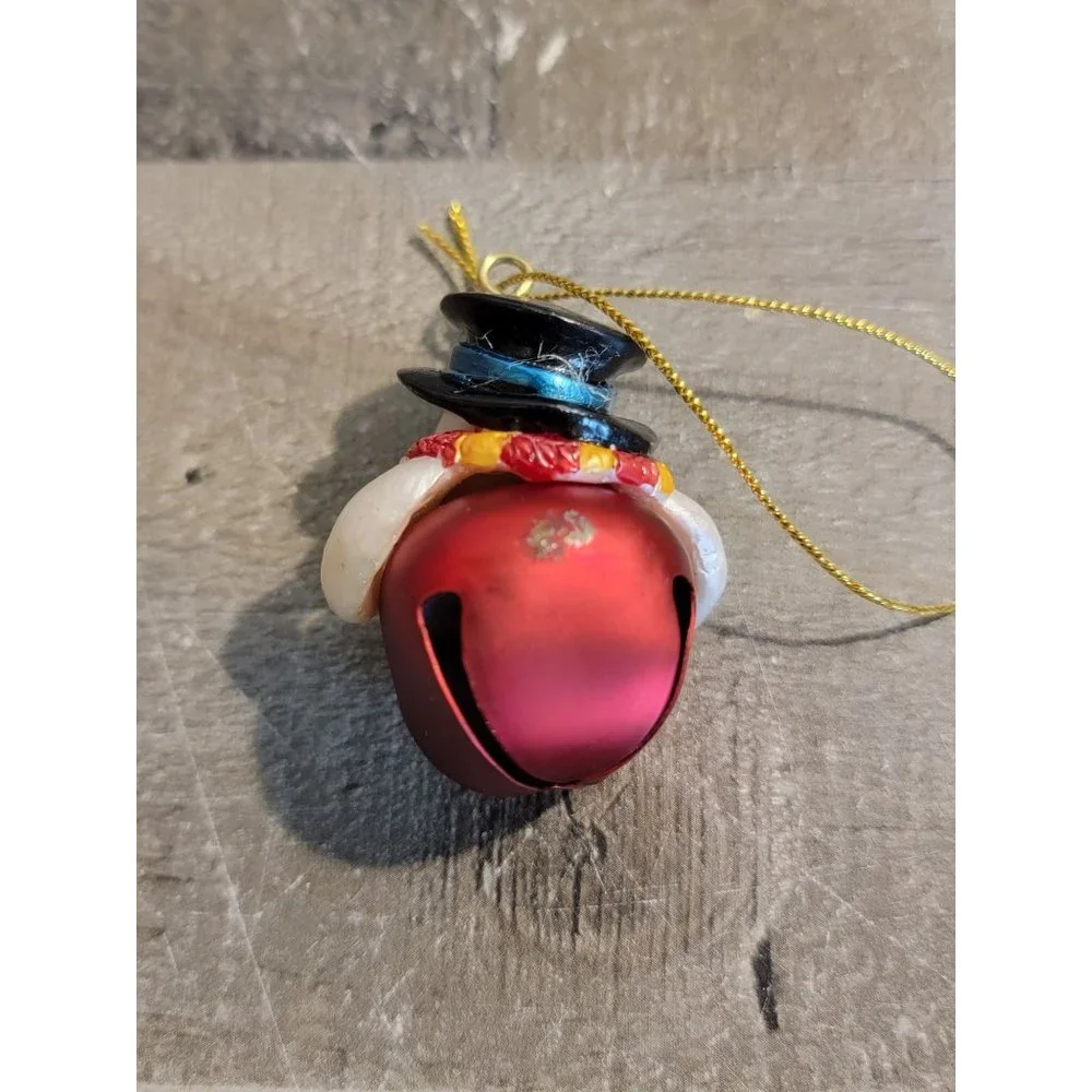 Red bell snowman Terry mistletoe‎ ornament Xmas decor